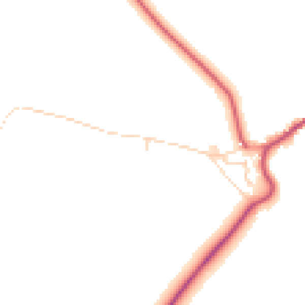 Daytime road noise heatmap for NG21 9DZ