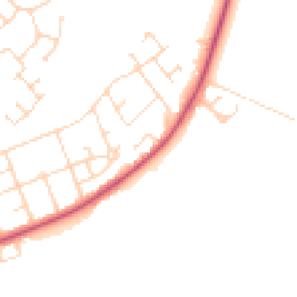 Daytime road noise heatmap for NG21 9FG