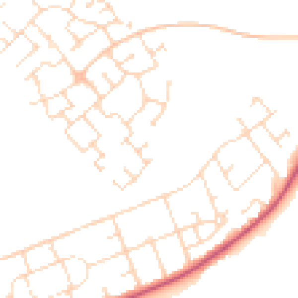 Daytime road noise heatmap for NG21 9FH