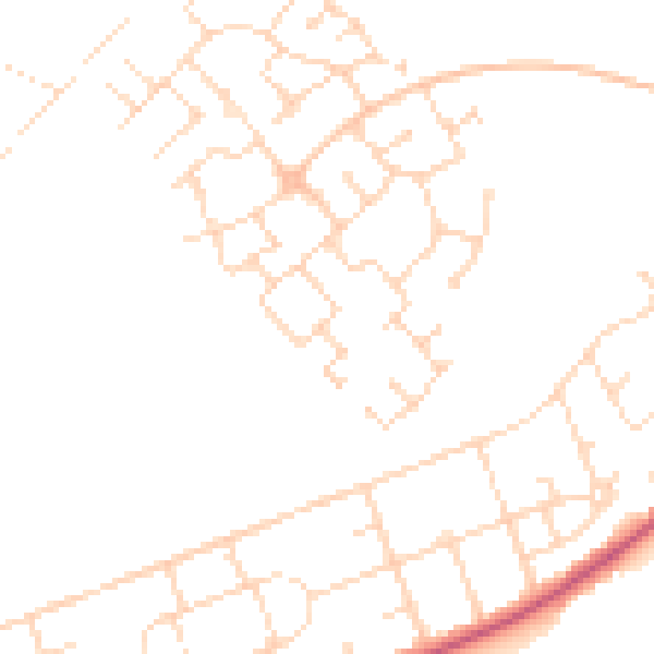 Daytime road noise heatmap for NG21 9HA