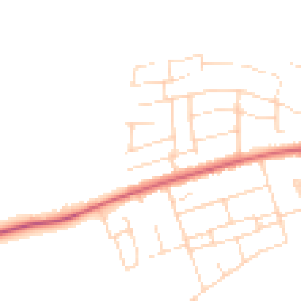 Daytime road noise heatmap for NG21 9LT