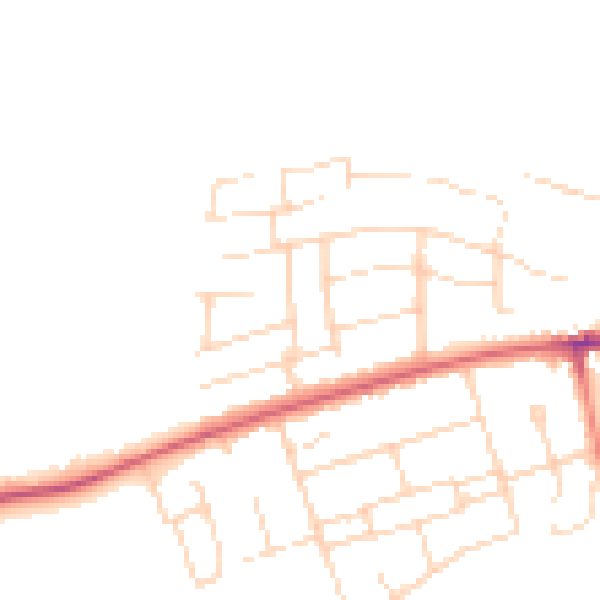 Daytime road noise heatmap for NG21 9NQ