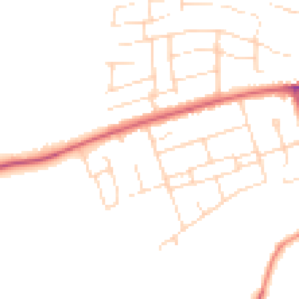 Daytime road noise heatmap for NG21 9NR