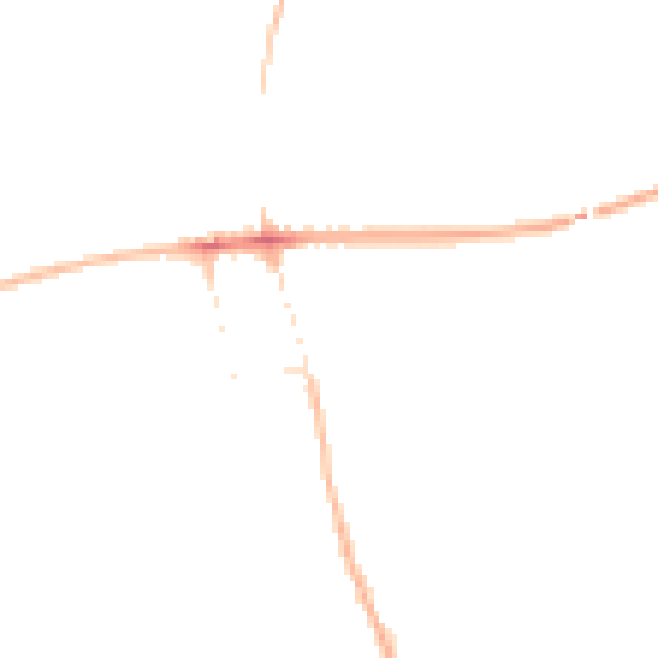 Night-time road noise heatmap for NG21 9QN
