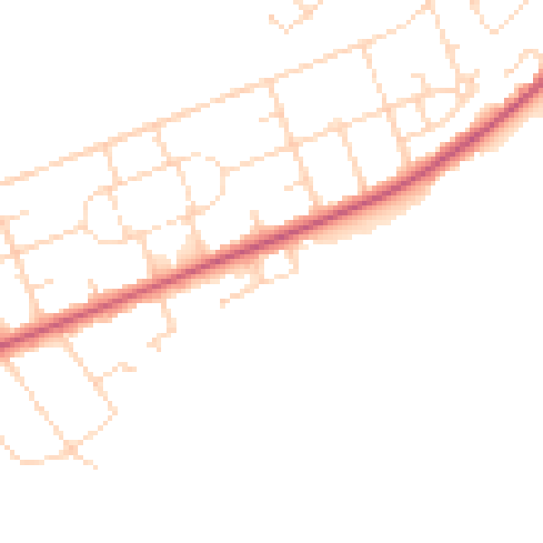 Daytime road noise heatmap for NG21 9RT