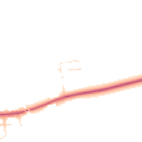 Daytime road noise heatmap for NG21 9SP