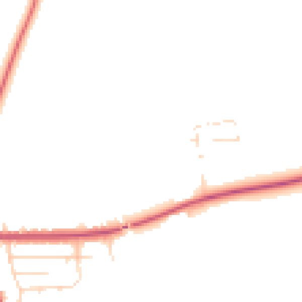 Daytime road noise heatmap for NG21 9TA