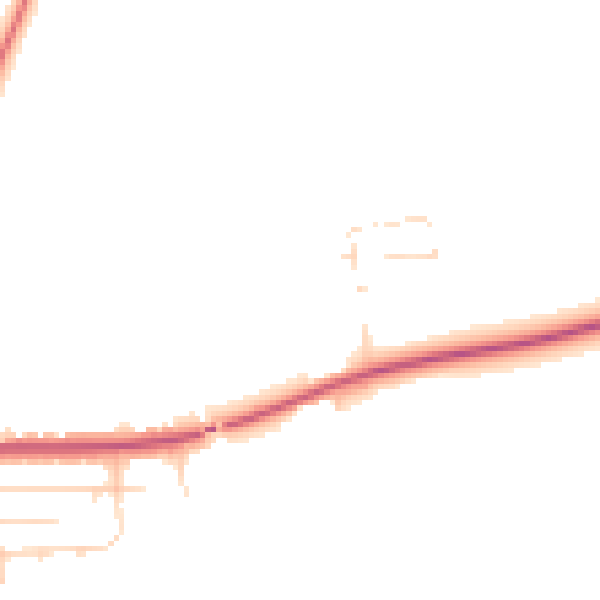 Daytime road noise heatmap for NG21 9TB