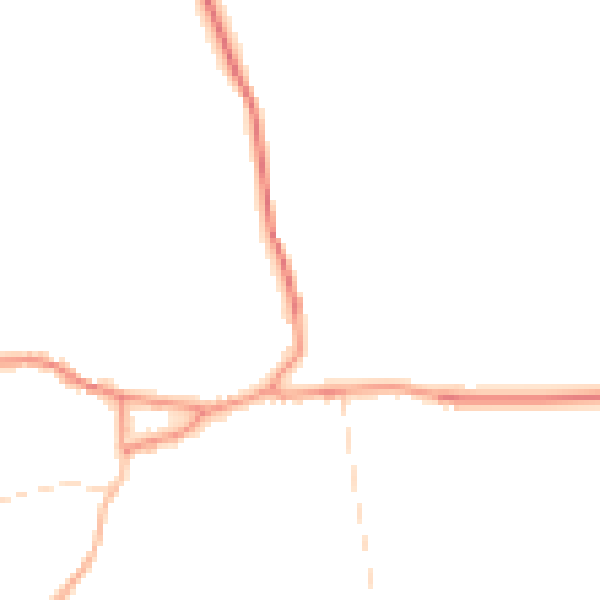Daytime road noise heatmap for NG22 0HA