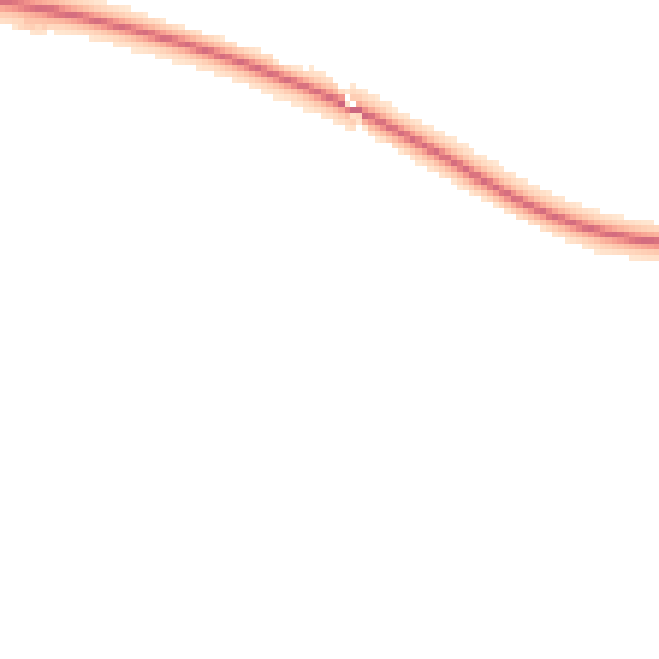 Night-time road noise heatmap for NG22 0SF