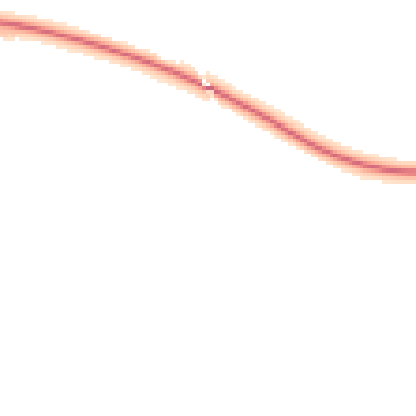 Night-time road noise heatmap for NG22 0SG