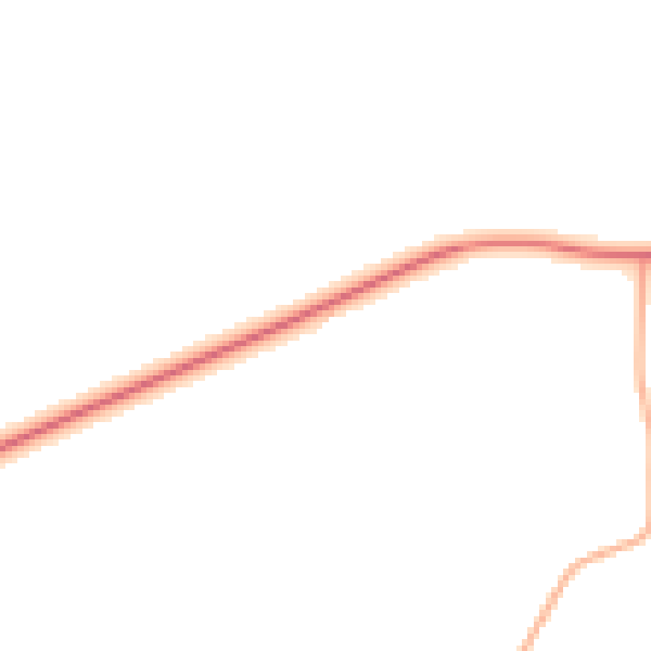 Night-time road noise heatmap for NG22 0SR
