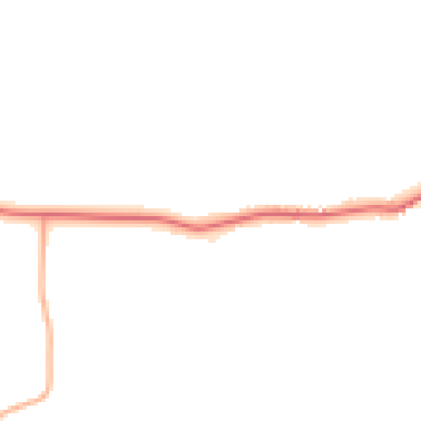Night-time road noise heatmap for NG22 0TG