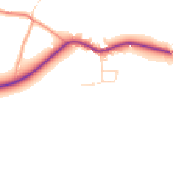 Daytime road noise heatmap for NG22 0US