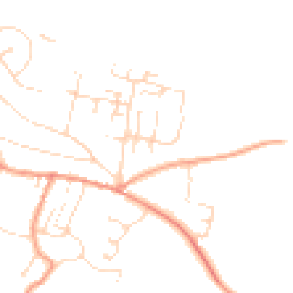 Daytime road noise heatmap for NG22 8DJ
