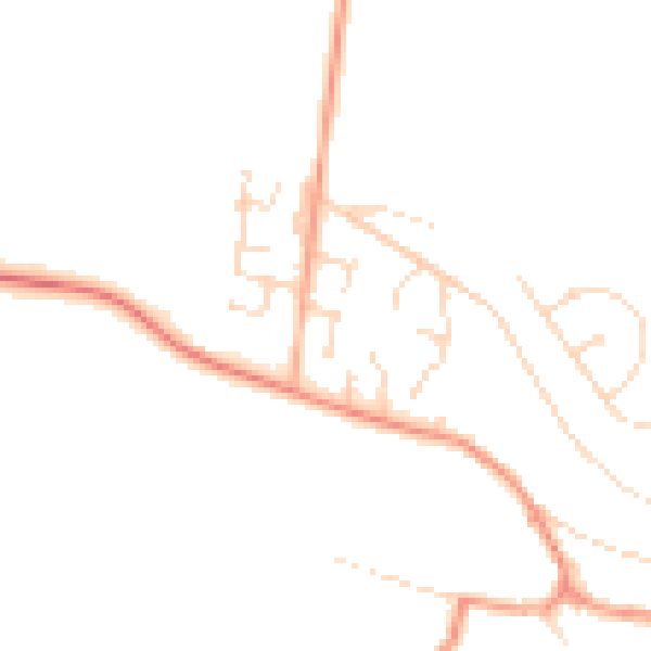 Daytime road noise heatmap for NG22 8FE