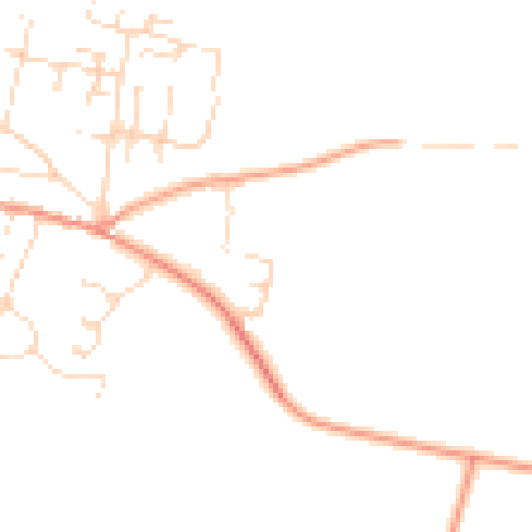 Daytime road noise heatmap for NG22 8FF