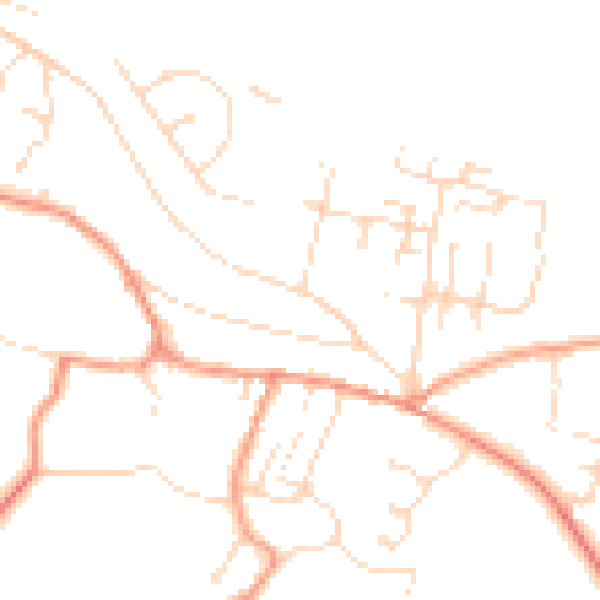 Daytime road noise heatmap for NG22 8JX