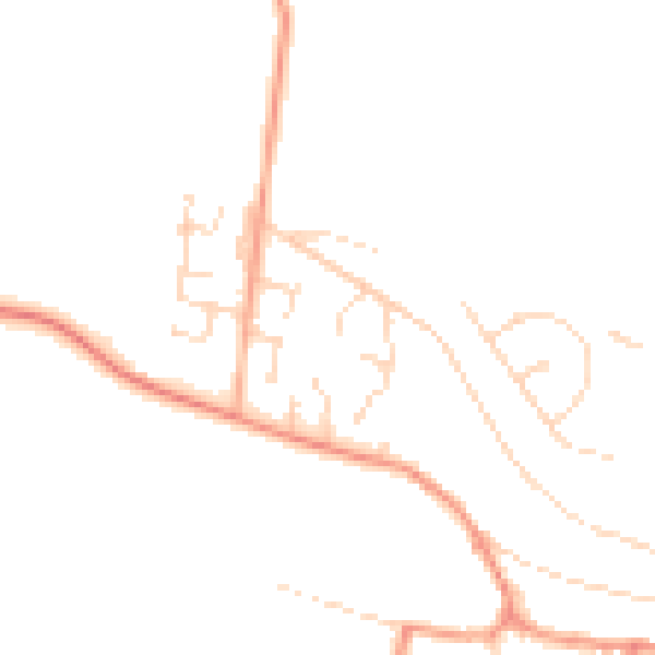 Daytime road noise heatmap for NG22 8LY
