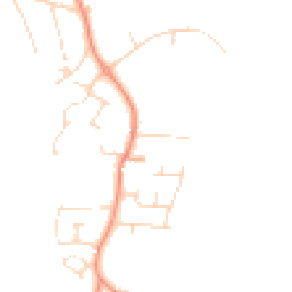 Daytime road noise heatmap for NG22 8RP