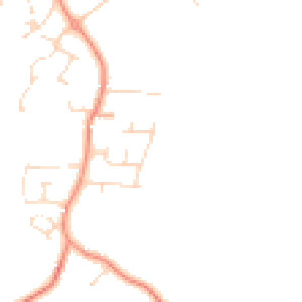 Daytime road noise heatmap for NG22 8SB