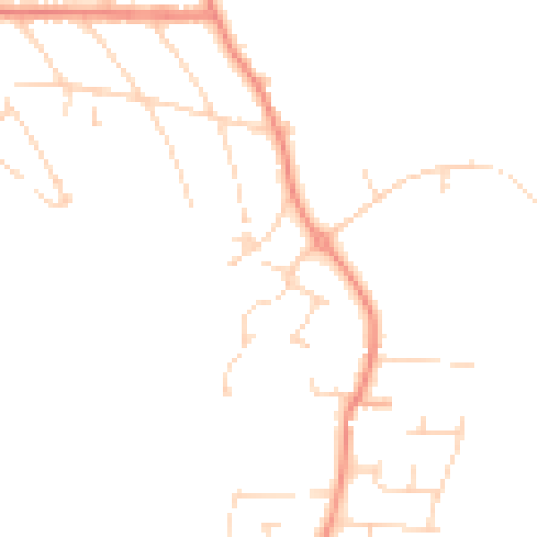 Daytime road noise heatmap for NG22 8UE