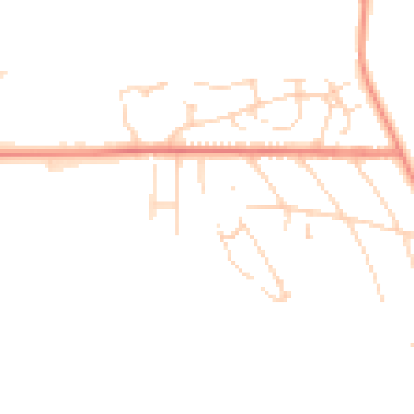 Daytime road noise heatmap for NG22 8UZ