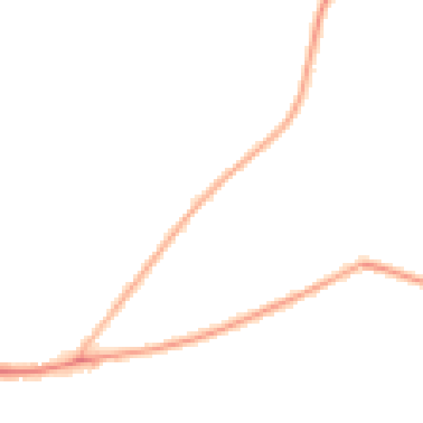 Night-time road noise heatmap for NG22 9JL