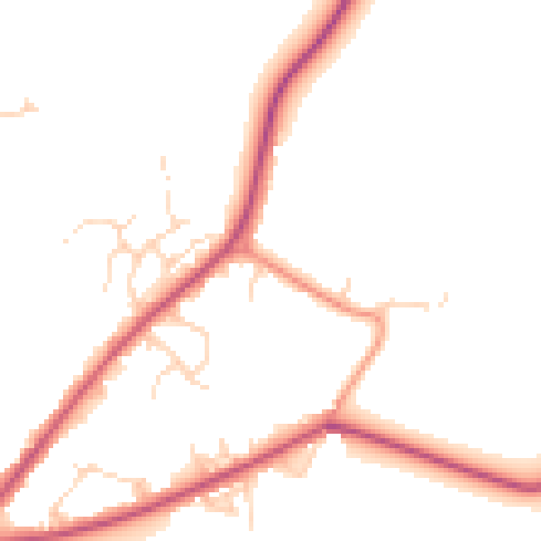 Daytime road noise heatmap for NG22 9JW