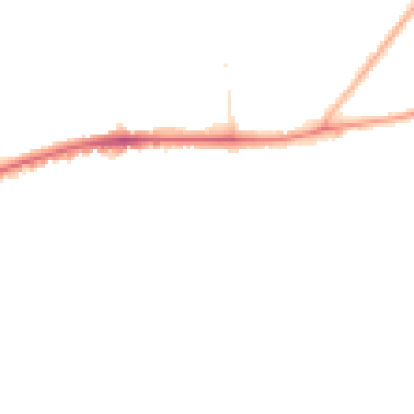 Night-time road noise heatmap for NG22 9PX