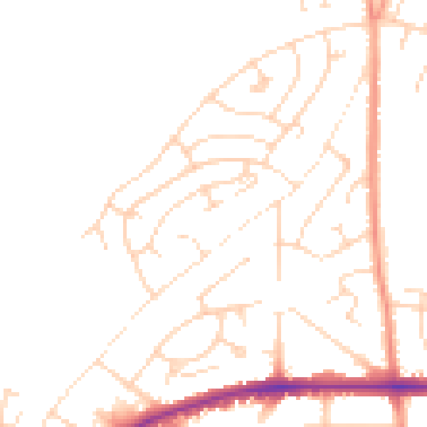 Daytime road noise heatmap for NG22 9XH