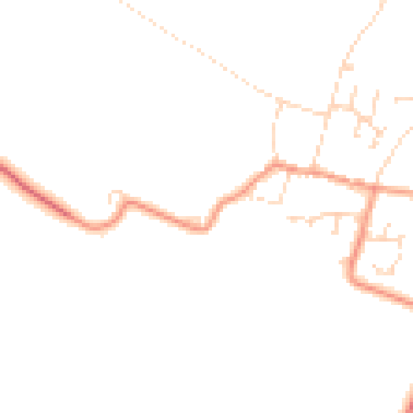 Daytime road noise heatmap for NG23 5AD