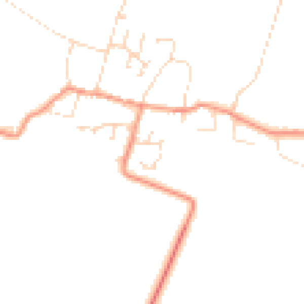 Daytime road noise heatmap for NG23 5AU