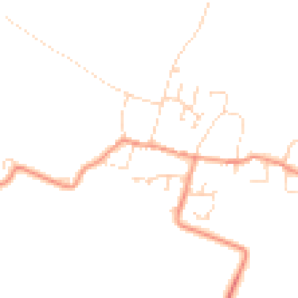 Daytime road noise heatmap for NG23 5BA