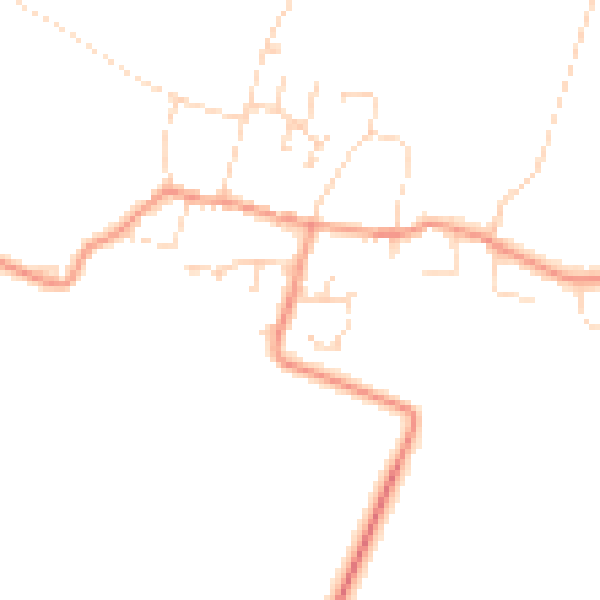 Daytime road noise heatmap for NG23 5BE