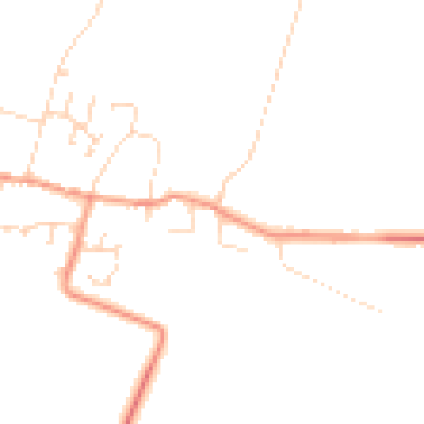 Daytime road noise heatmap for NG23 5BJ