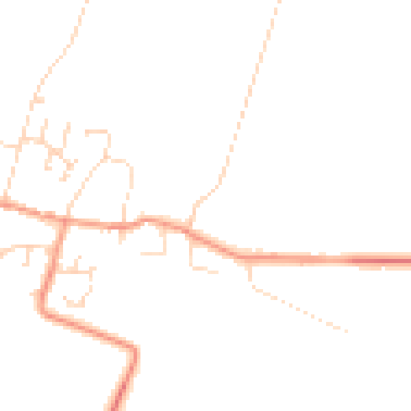 Daytime road noise heatmap for NG23 5BN