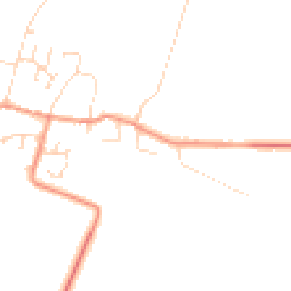 Daytime road noise heatmap for NG23 5BS