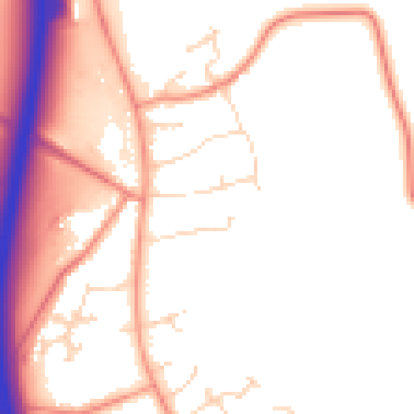 Daytime road noise heatmap for NG23 5DH