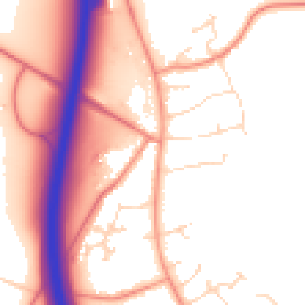 Daytime road noise heatmap for NG23 5DJ