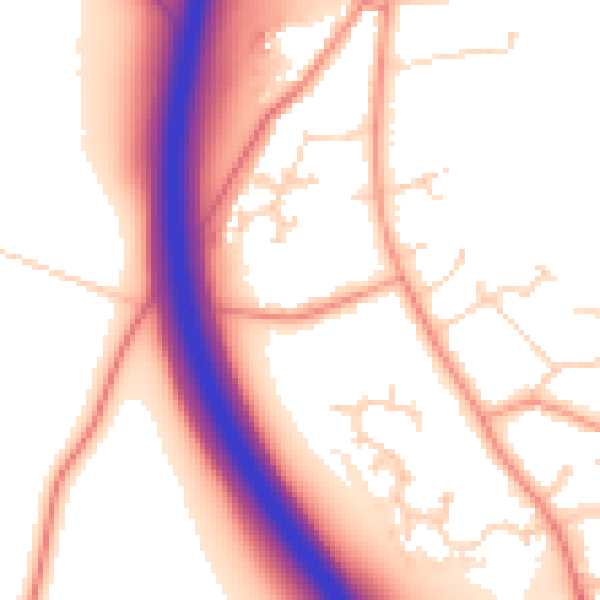 Daytime road noise heatmap for NG23 5DN