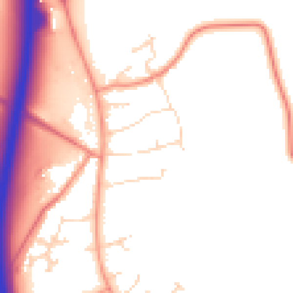 Daytime road noise heatmap for NG23 5DP