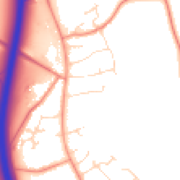 Daytime road noise heatmap for NG23 5DW