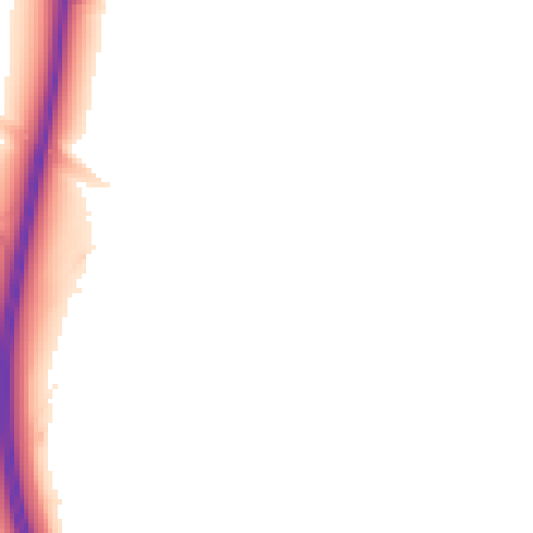 Night-time road noise heatmap for NG23 5DW