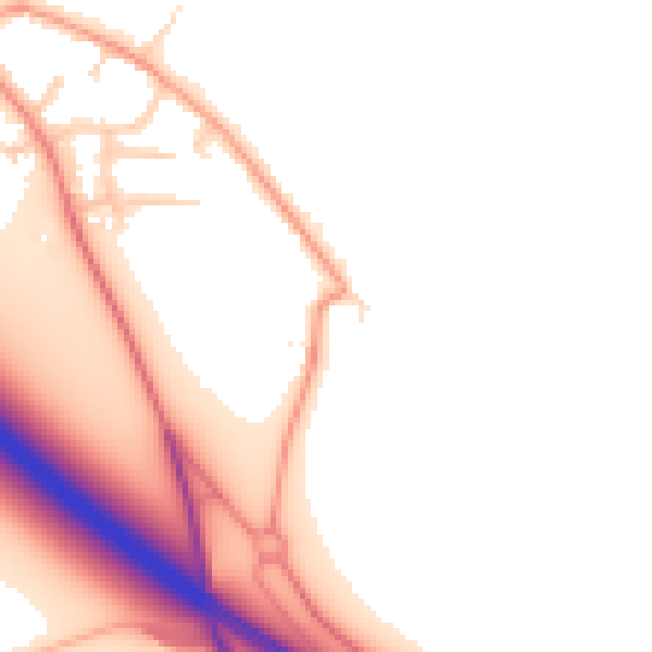 Daytime road noise heatmap for NG23 5EU