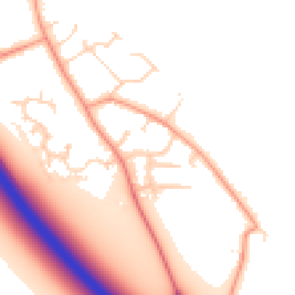 Daytime road noise heatmap for NG23 5EW