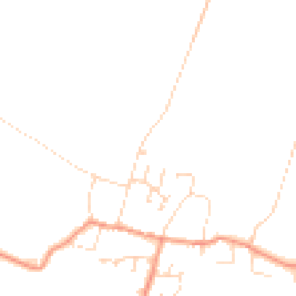 Daytime road noise heatmap for NG23 5FQ