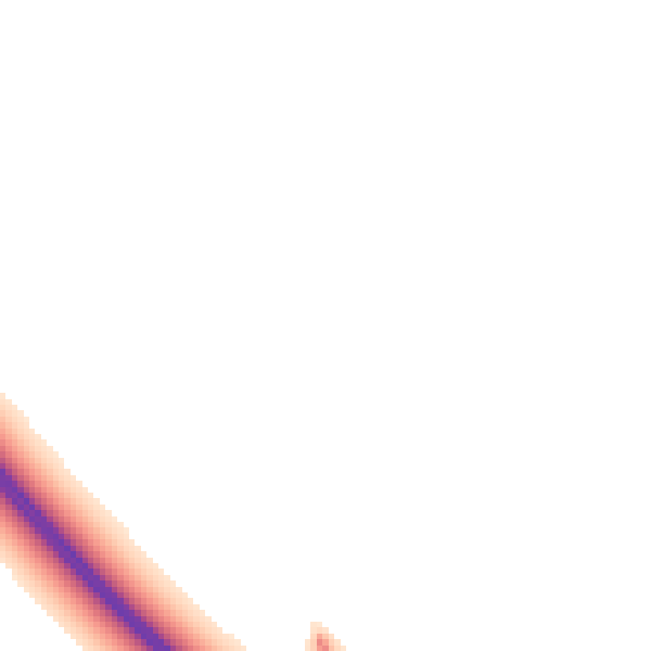 Night-time road noise heatmap for NG23 5GF