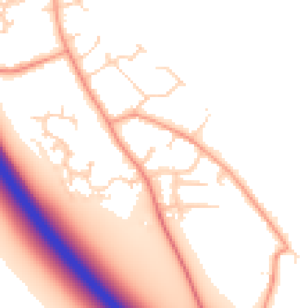 Daytime road noise heatmap for NG23 5HA