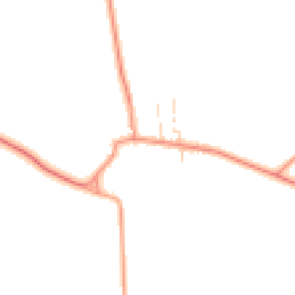 Daytime road noise heatmap for NG23 5HX